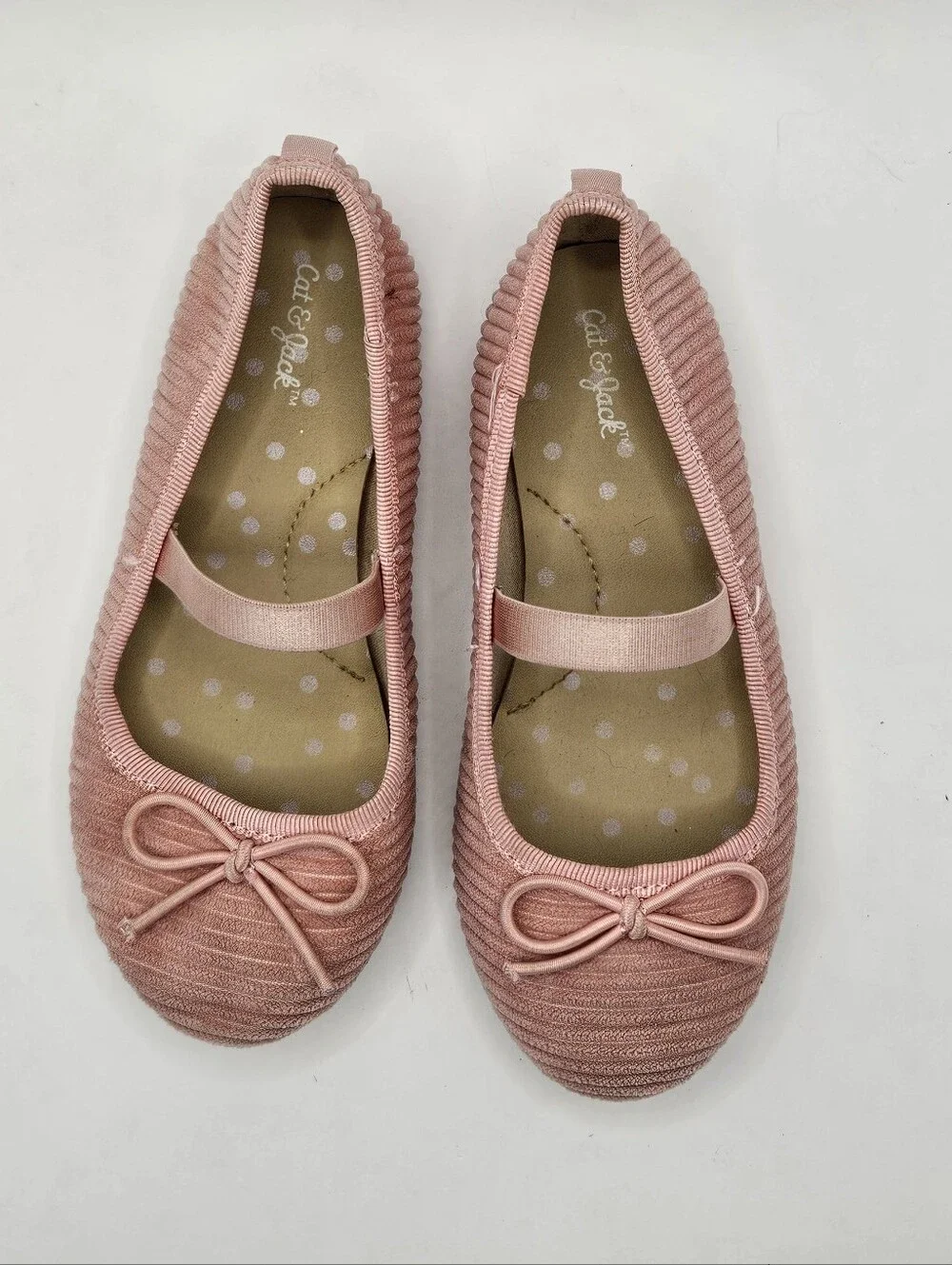 Cat & Jack Glitter & Dusty Rose Ballet Flats - 2 Pair Bundle. Size 9